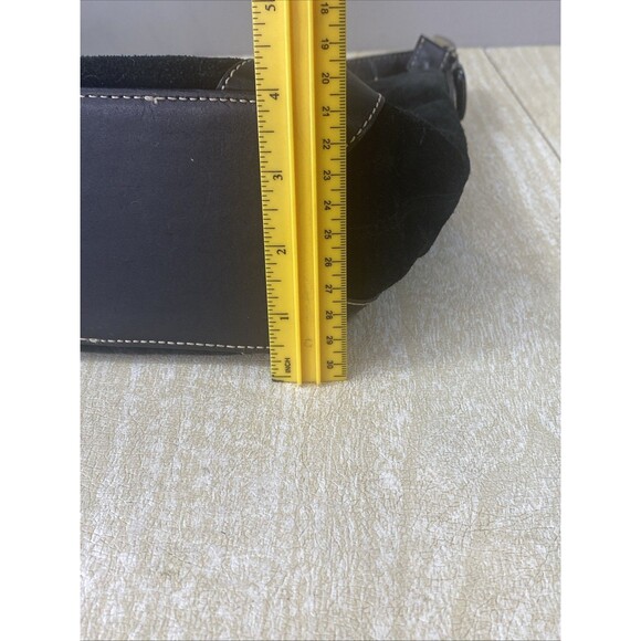 Preston & York Black Genuine Suede Crossbody/ Shoulder Handbag - Picture 11 of 11